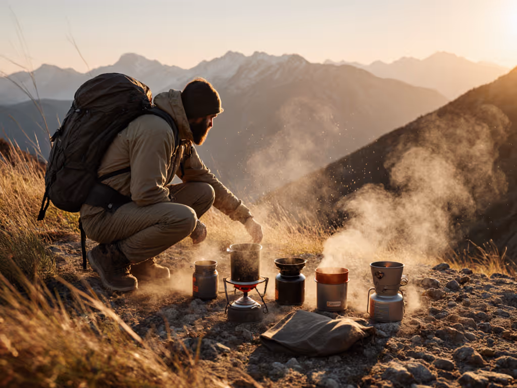backpacker_testing_stove_stability_in_windy_conditions