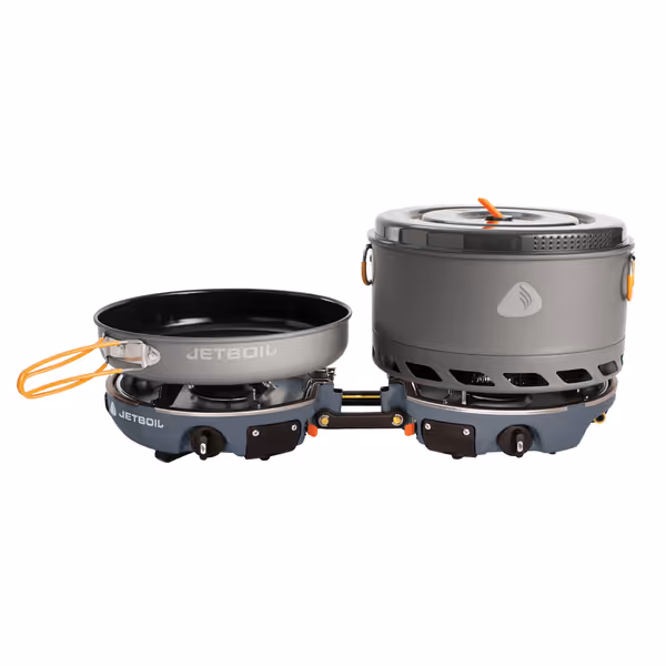 Jetboil Genesis Basecamp Backpacking and Camping Stove Cooking System with Camping Cookware